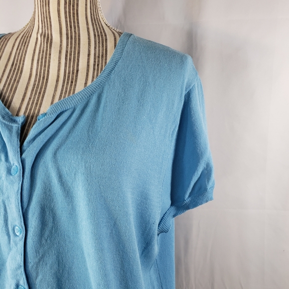 Norton McNaughton Short Sleeve Button Down Cardigan Size XLarge - Picture 2 of 5